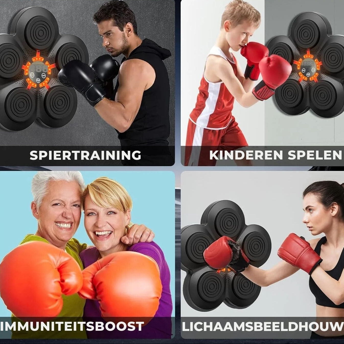 KnockOut™ Smart Muziek Boksmachine – Leuk bewegen en vet verbranden voor het hele gezin!