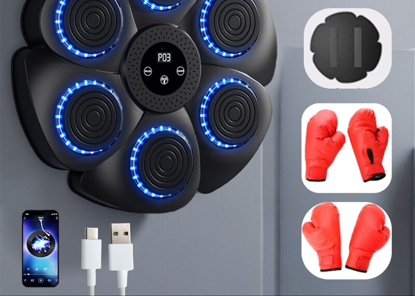 KnockOut™ Smart Muziek Boksmachine – Leuk bewegen en vet verbranden voor het hele gezin!