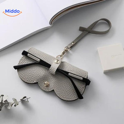 CompactVision™ - Slanke Leren Brillenhoes | Stijlvolle Bescherming voor Leesbrillen en Zonnebrillen