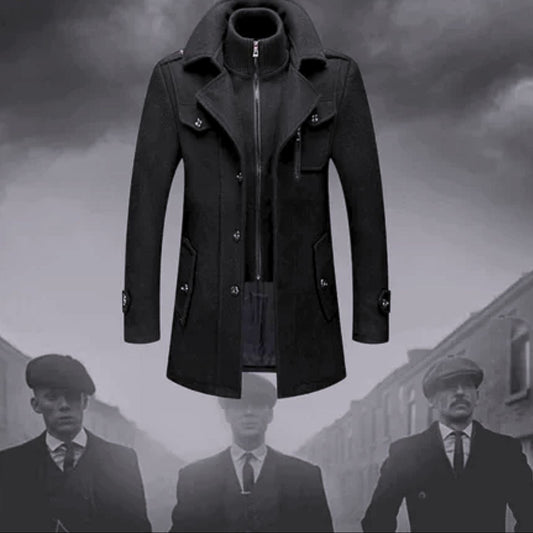 ShelbyCoat™ Classic Edition | Luxe Dubbele Kraag Trenchcoat voor Heren