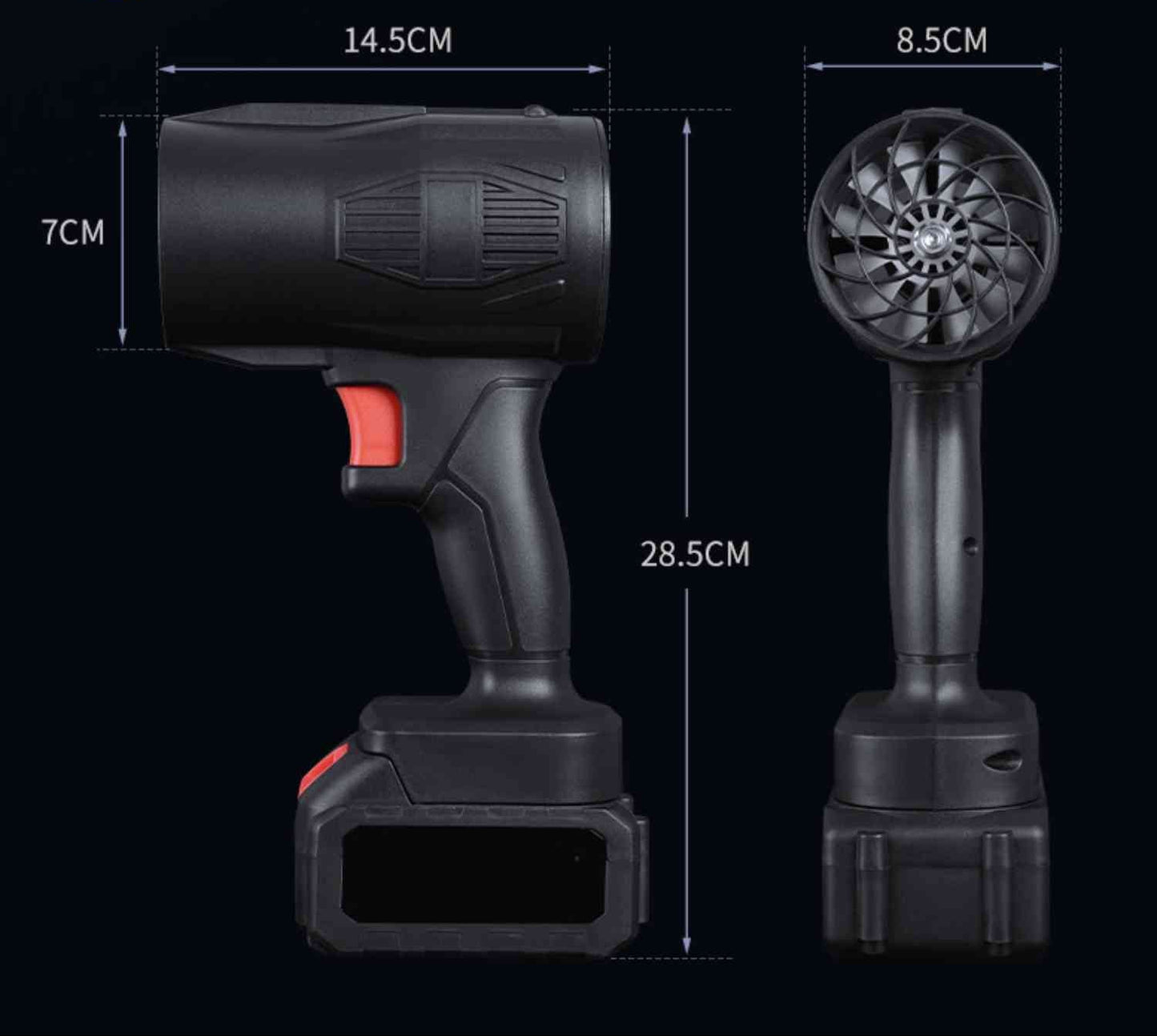 Jetstorm™ Blower | Krachtige Droger, Draagbaar & Snel Oplaadbaar