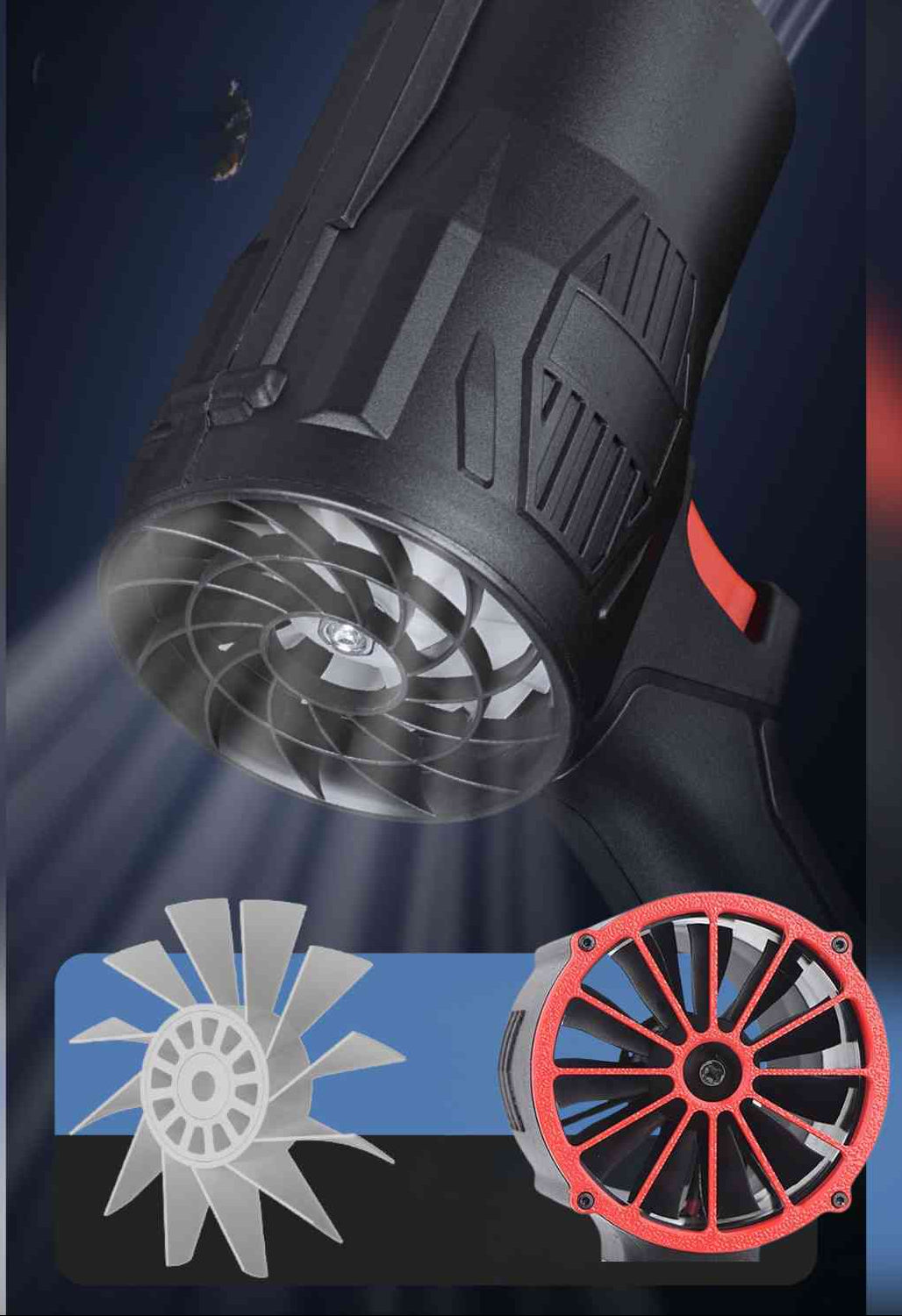 Jetstorm™ Blower | Krachtige Droger, Draagbaar & Snel Oplaadbaar