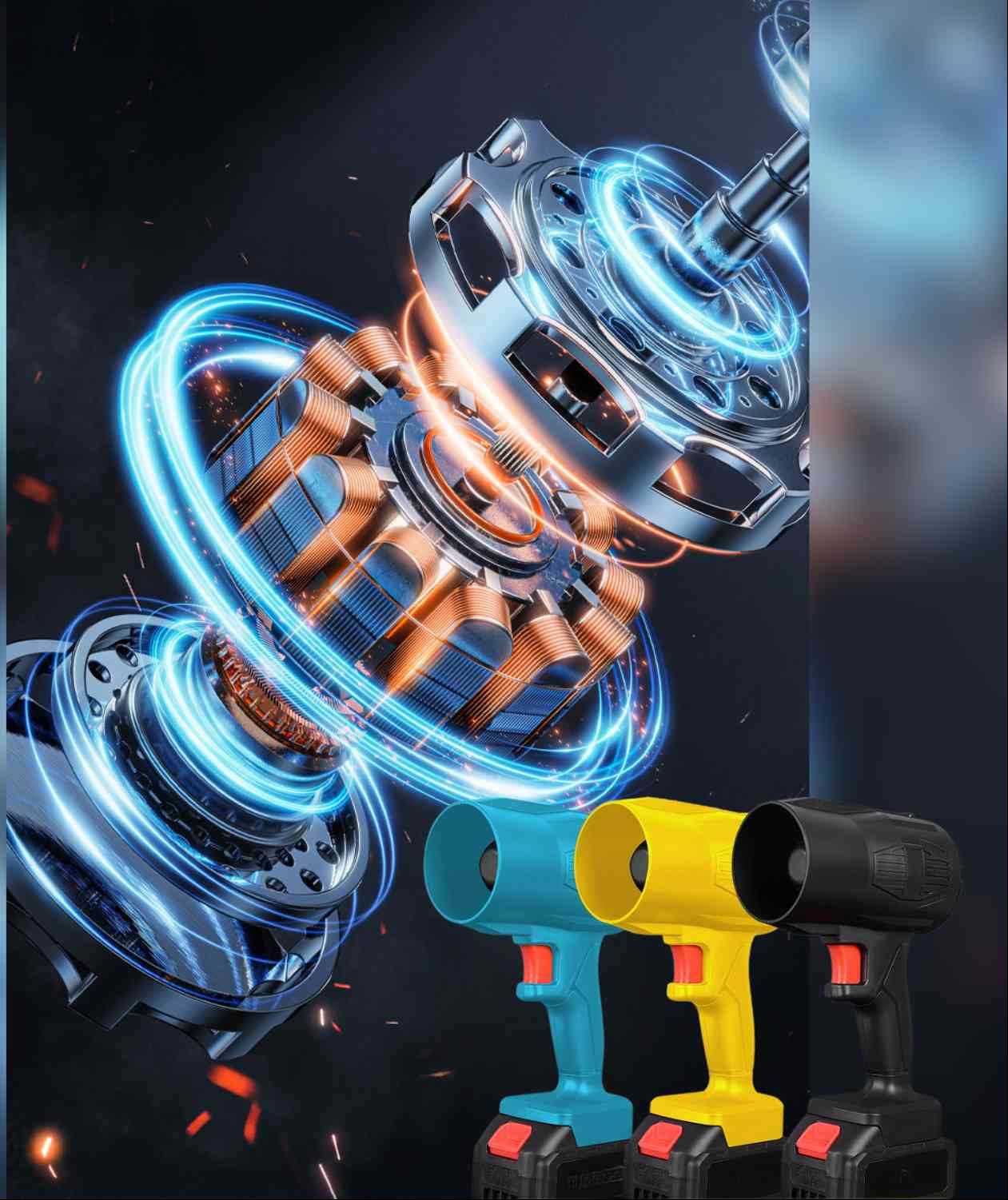 Jetstorm™ Blower | Krachtige Droger, Draagbaar & Snel Oplaadbaar