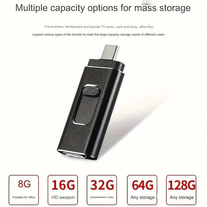 Ruimte tekort op je telefoon? QuadPort™ (USB-C, Lightning, USB-A & Micro-USB)